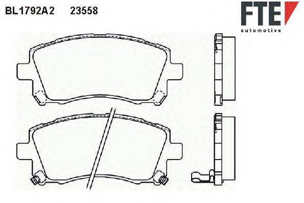 Комплект тормозных колодок, дисковый тормоз FTE 23559