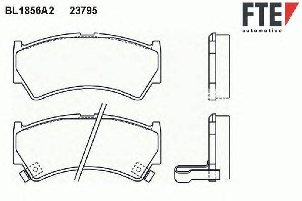 Комплект тормозных колодок, дисковый тормоз FTE 23795