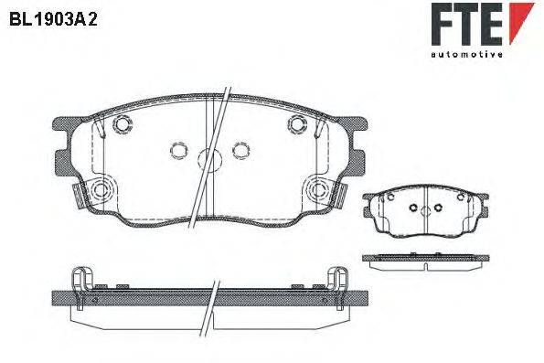 Комплект тормозных колодок, дисковый тормоз FTE BL1903A2