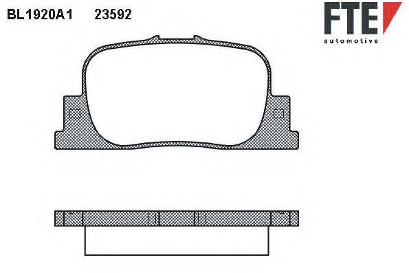 Комплект тормозных колодок, дисковый тормоз FTE BL1920A1