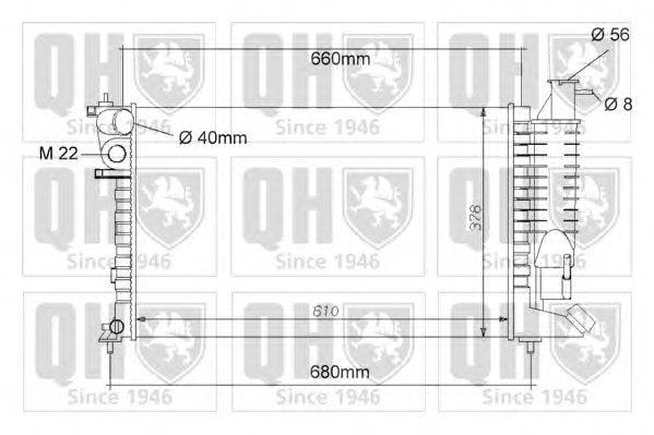 Радиатор, охлаждение двигателя QUINTON HAZELL QER1054