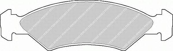 Комплект тормозных колодок, дисковый тормоз FERODO 20857