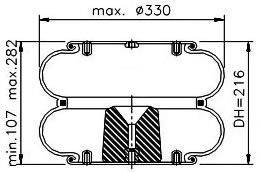 Кожух пневматической рессоры PE Automotive 084.183-41A