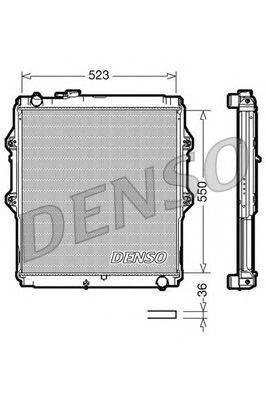 Радиатор, охлаждение двигателя DENSO DRM50037