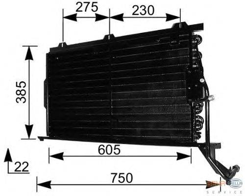 Конденсатор, кондиционер HELLA 8FC351037321