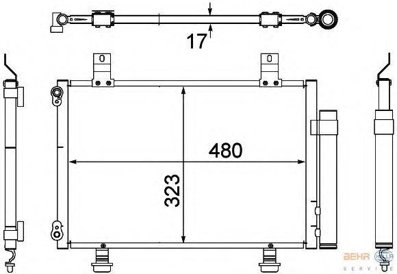 Конденсатор, кондиционер HELLA 8FC351304431