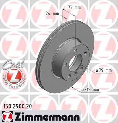 Тормозной диск ZIMMERMANN 150290020