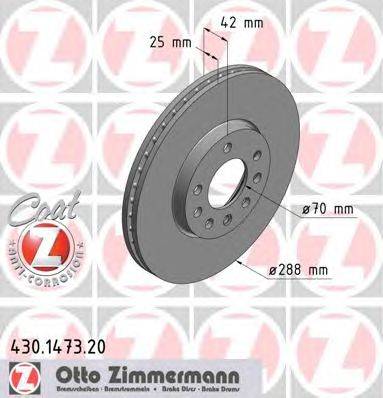 Тормозной диск ZIMMERMANN 430147320