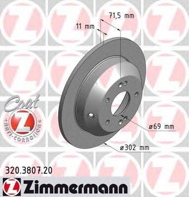 Тормозной диск ZIMMERMANN 320380720