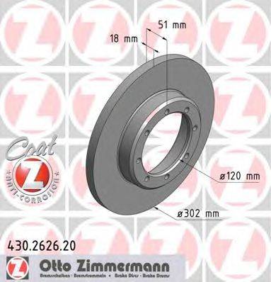 Тормозной диск ZIMMERMANN 430262620