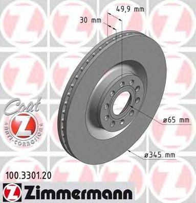 Тормозной диск ZIMMERMANN 100330120