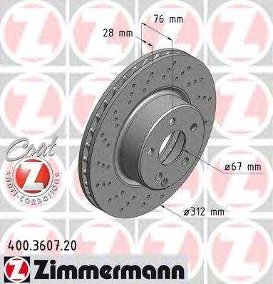 Тормозной диск ZIMMERMANN 400360720
