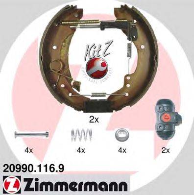 Комплект тормозных колодок ZIMMERMANN 20990.116.9