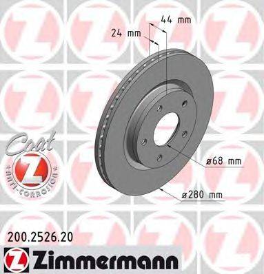 Тормозной диск ZIMMERMANN 200252620