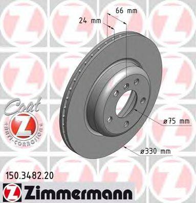 Тормозной диск ZIMMERMANN 150348220