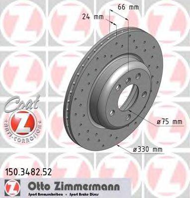 Тормозной диск ZIMMERMANN 150348252