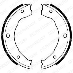 Комплект тормозных колодок, стояночная тормозная система DELPHI LS1982