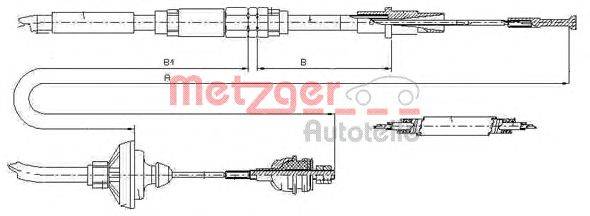 Трос, управление сцеплением METZGER 10.3149