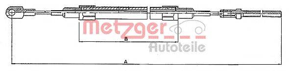 Трос, стояночная тормозная система METZGER 104152