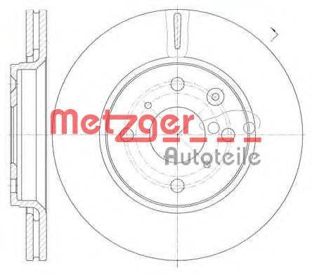 Тормозной диск METZGER 6100310