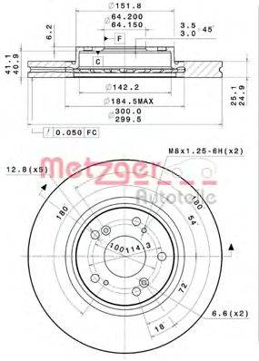 Тормозной диск METZGER 61218.10
