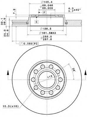 Тормозной диск AP 25104