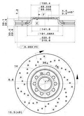 Тормозной диск METZGER 25219 V