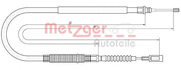 Трос, стояночная тормозная система METZGER 10.4728