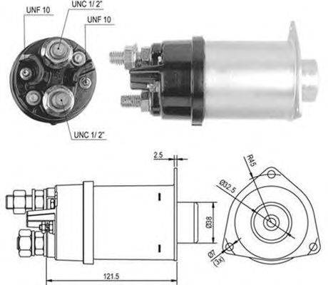 Тяговое реле, стартер MAGNETI MARELLI 940113050031