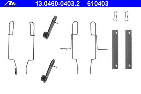 Комплектующие, колодки дискового тормоза ATE 13.0460-0403.2