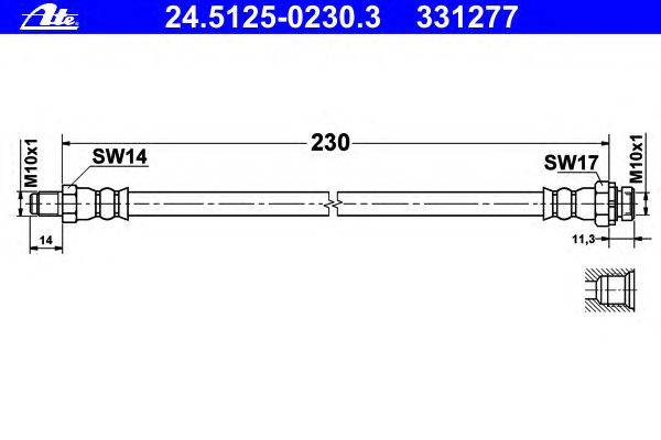Тормозной шланг ATE 24.5125-0230.3