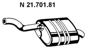 Глушитель выхлопных газов конечный TESH 230952