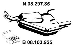 Глушитель выхлопных газов конечный EBERSPÄCHER 08.297.85