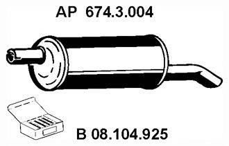 Глушитель выхлопных газов конечный EBERSPÄCHER 674.3.004