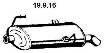 Глушитель выхлопных газов конечный EBERSPÄCHER 19.9.16