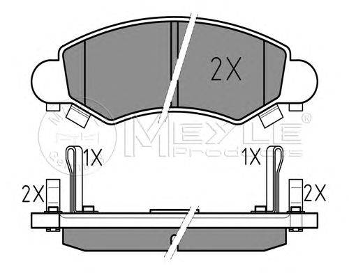 Комплект тормозных колодок, дисковый тормоз MEYLE 23253