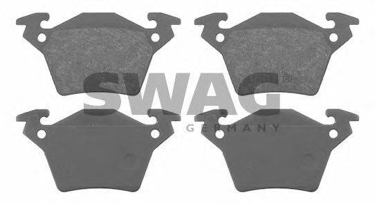 Комплект тормозных колодок, дисковый тормоз SWAG 23020