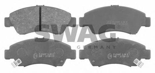 Комплект тормозных колодок, дисковый тормоз SWAG 21697