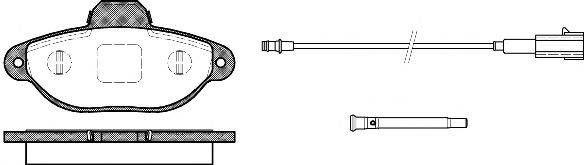 Комплект тормозных колодок, дисковый тормоз REMSA 041421