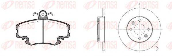 Комплект тормозов, дисковый тормозной механизм REMSA 8141.04