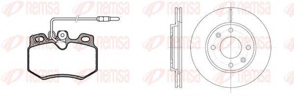 Комплект тормозов, дисковый тормозной механизм REMSA 8170.03