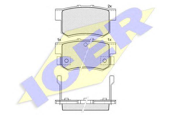 Комплект тормозных колодок, дисковый тормоз LUCAS ELECTRICAL GDB1923