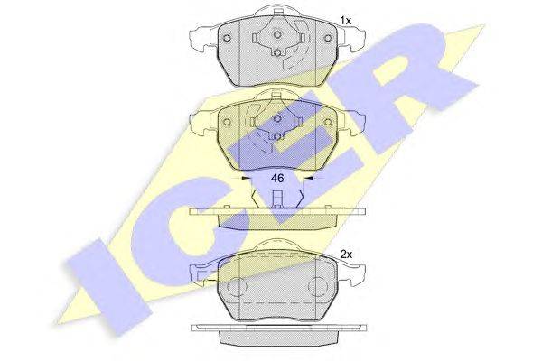 Комплект тормозных колодок, дисковый тормоз LUCAS ELECTRICAL GDB1717