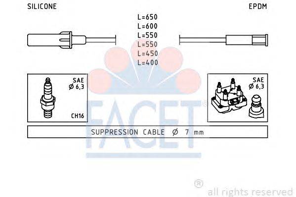 Комплект проводов зажигания FACET 49345