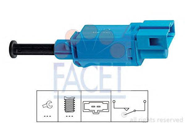 Выключатель фонаря сигнала торможения; Выключатель, привод сцепления (Tempomat) FACET 71142