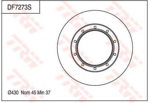 Тормозной диск TRW DF7273S