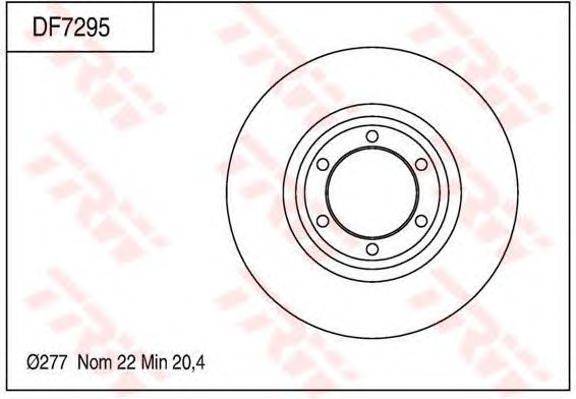 Тормозной диск TRW DF7295