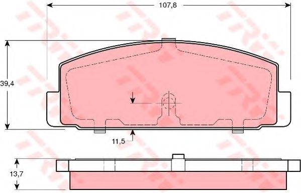 Комплект тормозных колодок, дисковый тормоз TRW GDB3194