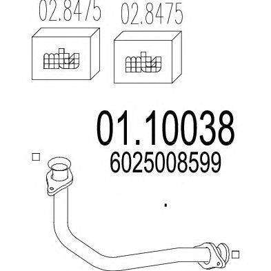 Труба выхлопного газа MTS 01.10038