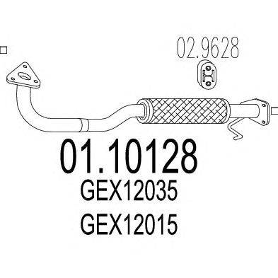 Труба выхлопного газа MTS 01.10128